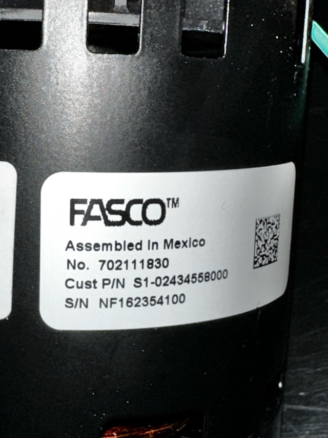 Fasco 702111830C Draft Inducer Blower Motor S1-32434558000 in Other in St. Catharines - Image 4