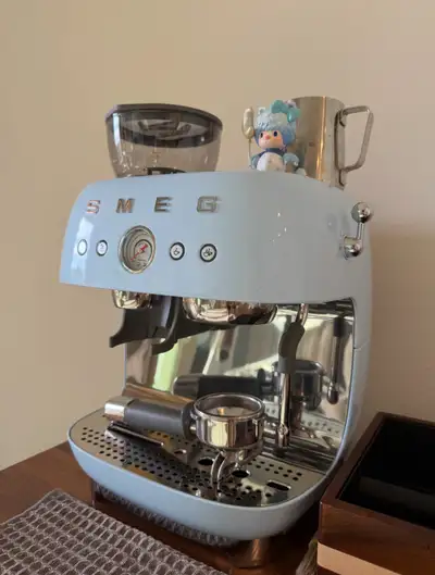 Smeg Semi-automatic Espresso Machine Pastel Blue, View more