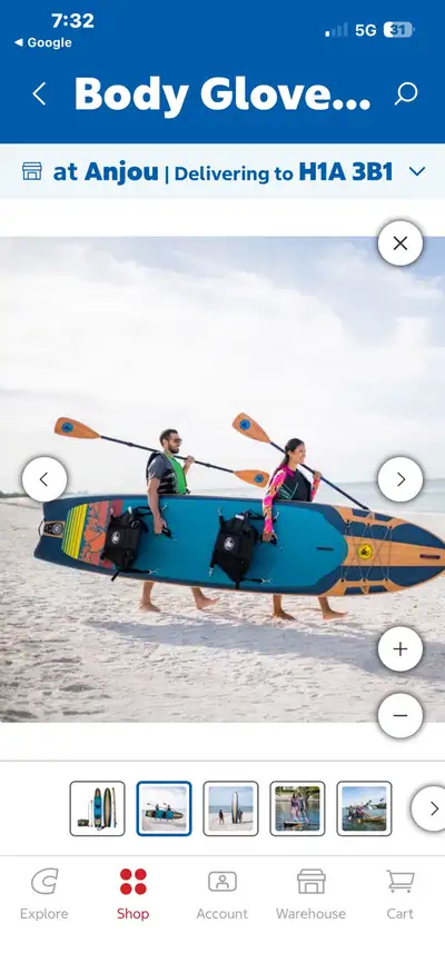 body glove paddle board , View more