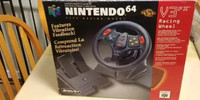 Nintendo 64 V3FX Racing Wheel Complete in Box Steering Wheel