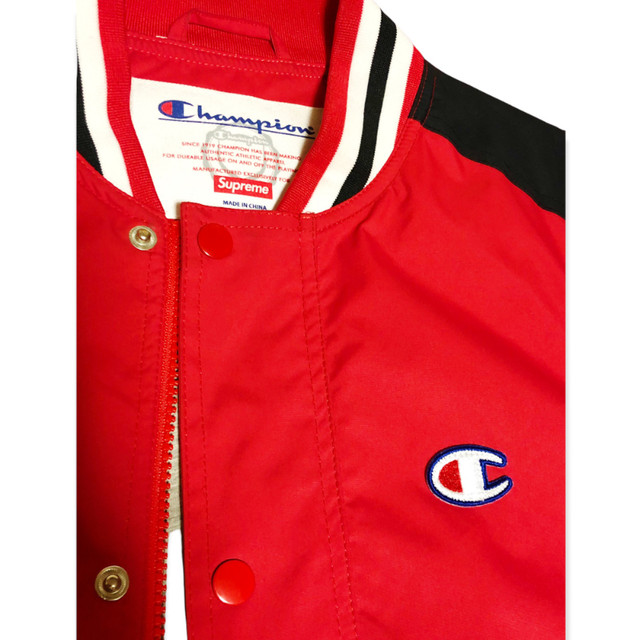 Supreme/Champion Warm-Up Jacket SS14 (Red/Black) in Men's in City of Toronto - Image 2