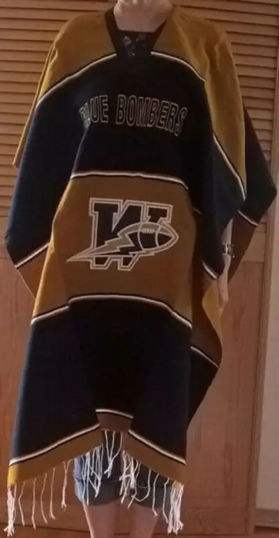 Winnipeg Blue Bombers  Blue and Gold Poncho   NEW, View more