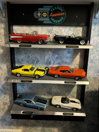 Vintage Diecast 1/18 Classic Cars with Display