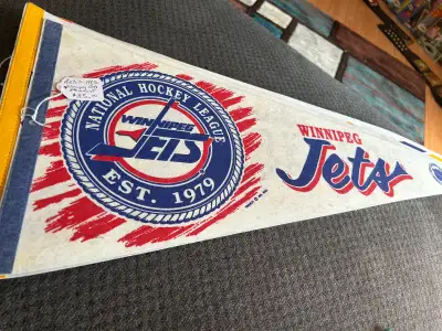 Vintage 1992 Winnipeg Jets Pennant NHL RETRO Booth 278, View more