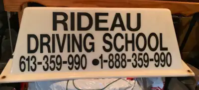 Large lighted car Roof top sign, almost 3 feet across. Advertising for your business, Driving school...