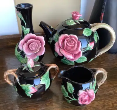 Vintage FITZ FLOYD Midnight Rose Pieces - From $60, View more