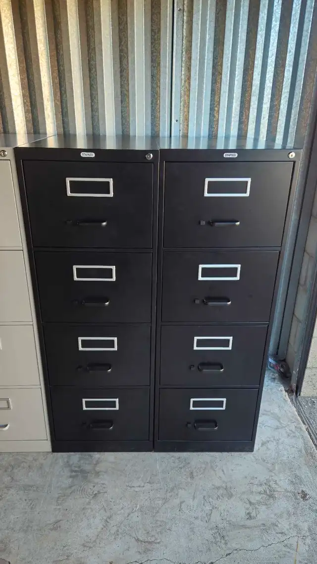 6 - STAPLES LEGAL-SIZE Filing Cabinets Lock & Key Included63611957154817121