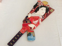 Japanese decoration lacquered paddle game art