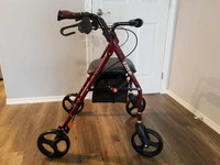 4-Wheel Walker with seat and storage