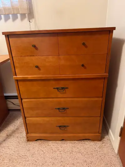 Vintage wooden high dresser, View more