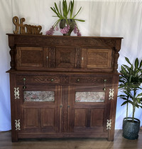 Antique wood Credenza,Sideboard,Buffet