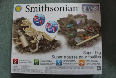 Smithsonian Super Dig 2 Kits In 1 Earth Science STEM Dinosaur, View more