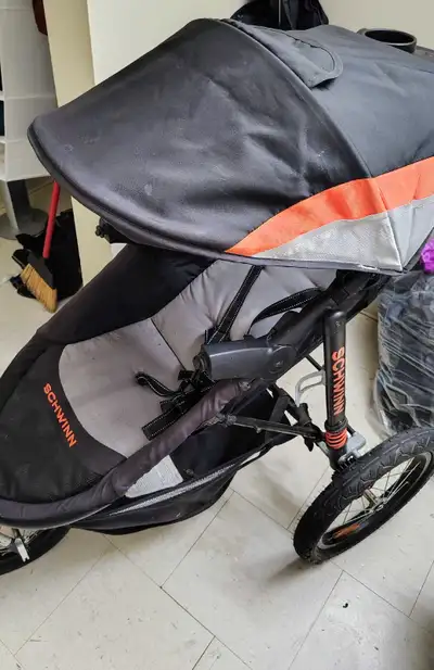I'm selling a gently used Schwinn Jogger Stroller, perfect for active parents. This stroller is desi...