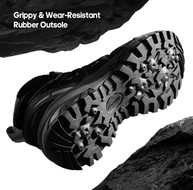 New Women's Waterproof Wide Hiking Boots Outdoor/Black&Pink/US8 in Women's - Shoes in Calgary - Image 7