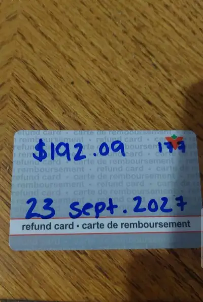 192.09 In-store credit Canadian Tire , View more
