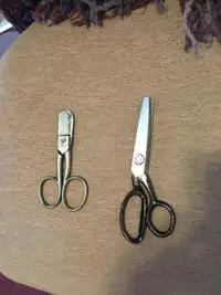 Two vintage fabric scissors – dawn