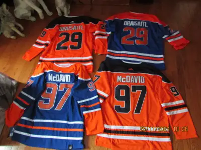 Conner McDavidand Leon Draisaitl home and away signed jerseys..., View more