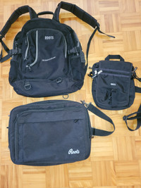 roots backpack and laptop bags