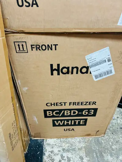 WANAI Chest Freezer Small Deep 3.5 Cu.Ft Black Mini Freezers Top Door Adjustable 7 Thermostat and Re...