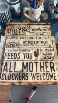 Chicken coop sign that I made!