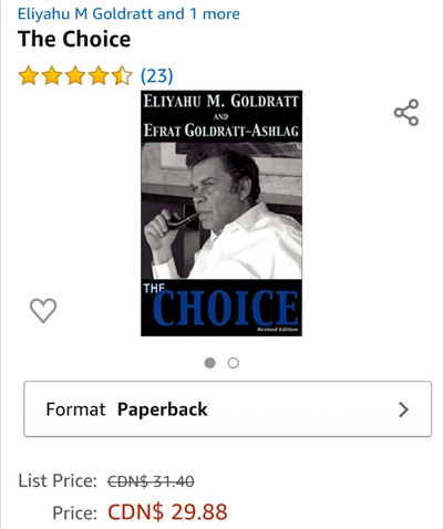 Book- The Choice by Goldratt , View more