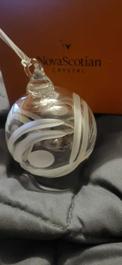 Beautiful set of two (2) authentic Nova Scotian Crystal ornaments. These pieces were handcrafted in...