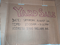 Yard Sale - 11300 Railway Avenue