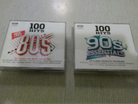 Sony cd boxsets 1980 &90's 100 hits of ea.-15.00 ea. or 2 for 20
