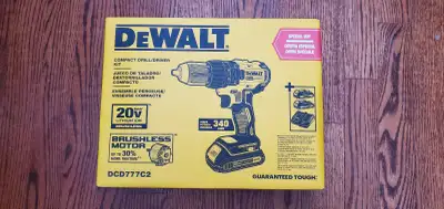 Dewalt compact drill  two battery and gift bag and charger, View more