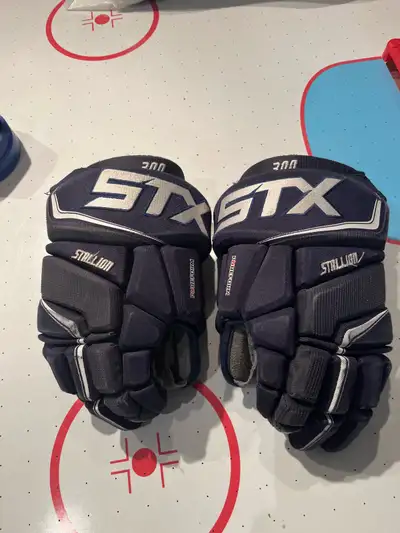 STX Blue Hockey Glovee, View more