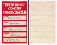 Eurythmics Sweet Dreams-Tour NEW Access PASS-UK-England-1983-3-6