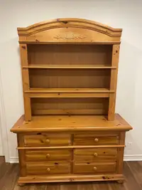 Two Piece Dresser and Shelf