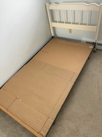 Twin bed frame and headboard (mattress not included)