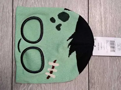 New Zombie Face Halloween Themed Kids Beanie Hat; Size XS/S, View more