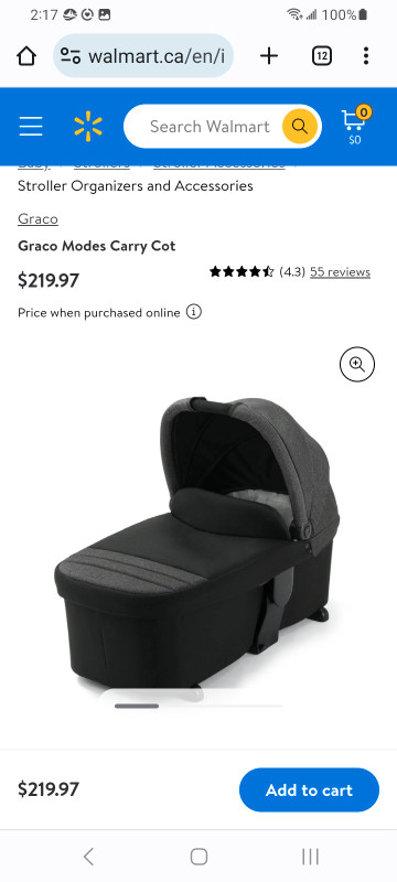 Graco Modes Carry Cot.  Black.  Brand new never used. in Strollers, Carriers & Car Seats in City of Halifax