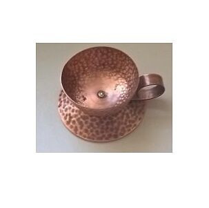 Copper Hand Hammered Footed Candle Holder with Finger Loop in Arts & Collectibles in Oshawa / Durham Region - Image 2