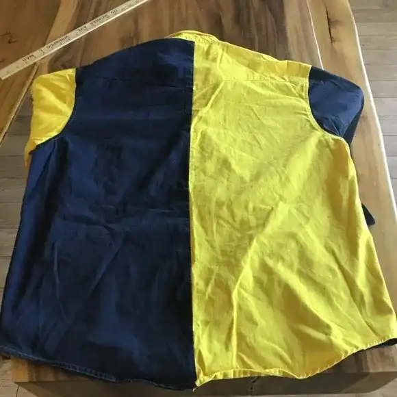 Vintage 90s Wrangler Western Shirt Men 2XL Yellow Blue .62863268508802121