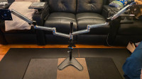Dual/triple/quad monitor stand with Ergotron arms $150 FIRM