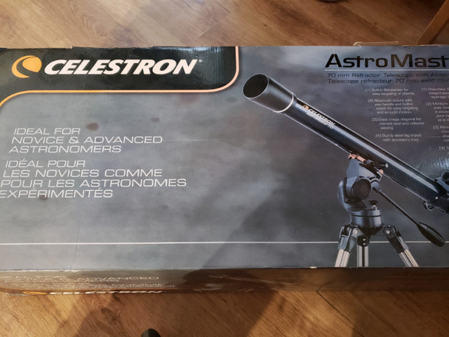 Celestron AstroMaster 70AZ Telescope in Hobbies & Crafts in Sault Ste. Marie - Image 3
