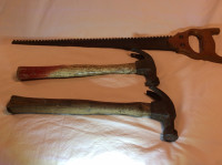Antique Forged Steel Curved CLAW HAMMERS,Heavy Duty+ PRUNING SAW