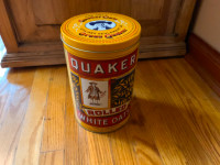 Vintage Quaker Oats Tin with Recipes — 8” x 5”