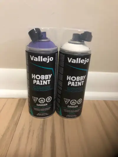 Used for my rc car don’t need it anymore. 2/3 left in the white can and 2/4 left in the purple can....