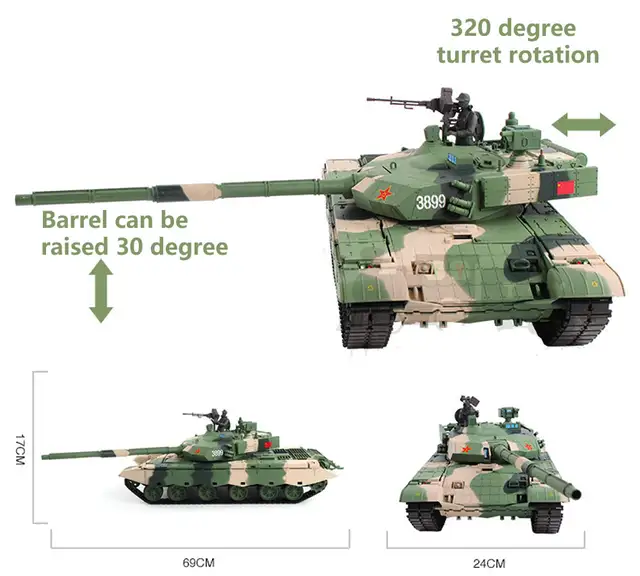 1/16 2.4G RC Henglong Smoke & Sound China 99A MBT Tank 3899A NEW in Hobbies & Crafts in City of Toronto - Image 7