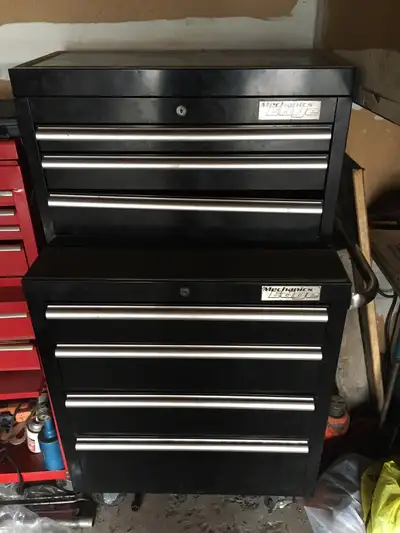 Husky Tool Box on wheels with top tool chest full with Tools, View more