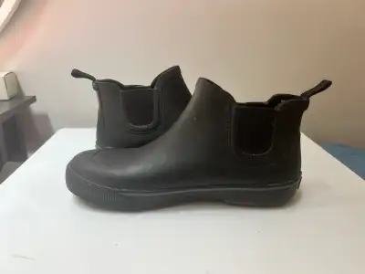 Black Rubber Chelsea Boots, View more