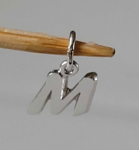 Muau Schmuck Silver Letter "M" Charm Pendant 