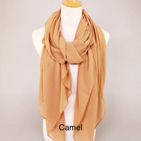New bubble chiffon camel colour scarf