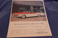 1956 Chrysler New Yorker 2 Door Hardtop Original Magazine Ad