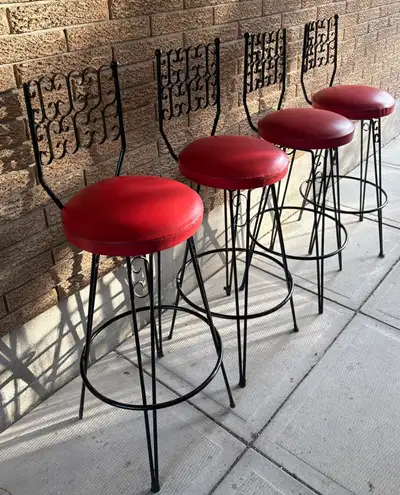 MCM Hairpin Leg Barstools , View more