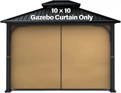 NEW IN BOX: 10x10 Gazebo Replacement Privacy Curtain, View more